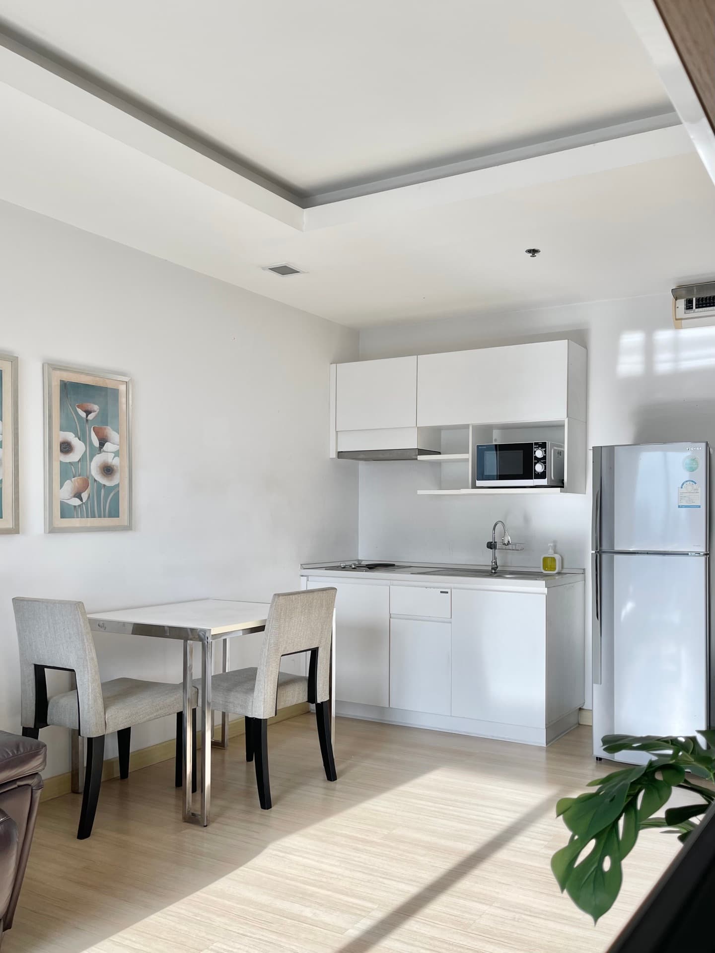 Open dining area and kitchen